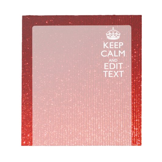 Festive Red Calm for Jouw tekst Notitieblok (Voorkant)