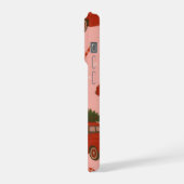 Festive Red Car Christmas Phone Case –Holiday xmas iPhone Hoesje (Linkerkant)