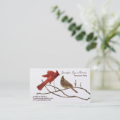 Festive Red Cardinals Visitekaartje (Staand voorkant)