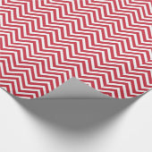Festive Red Chevron Wrapping Paper Cadeaupapier (Hoek)