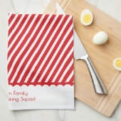 Festive Red Christmas Family Holiday Baking Squad Theedoek (Quarter Fold)
