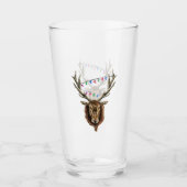 Festive Red Deer Stag Glas (Voorkant)