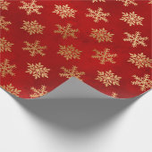 Festive Red- en goudolierampen Cadeaupapier (Hoek)
