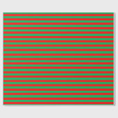 Festive Red- en Groene Stripes Cadeaupapier (Vlak)
