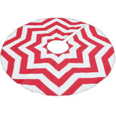 Festive Red en White Chevron Kerstboom Rok (Gekanteld)