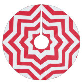 Festive Red en White Chevron Kerstboom Rok (Voorkant)