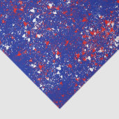 Festive Red en White op Blue Tissue paper Tissuepapier (Detail)