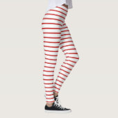 Festive Red en White Striped Leggings (Rechts)
