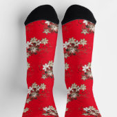 Festive Red Floral Sokken (Top)