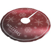 Festive Red Folie Snowflakes Kerstboom Rok (Gekanteld)