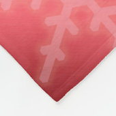 Festive Red Folie Snowflakes Monogram Naam Fleece Deken (Hoek)