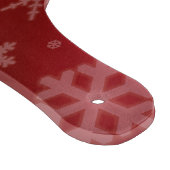 Festive Red Folie Snowflakes Monogram Naam Snijplank (Hoek)