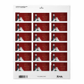 Festive Red Funny Llama & Sheep ‘Fleece Navidad’  Etiket (Full Sheet)