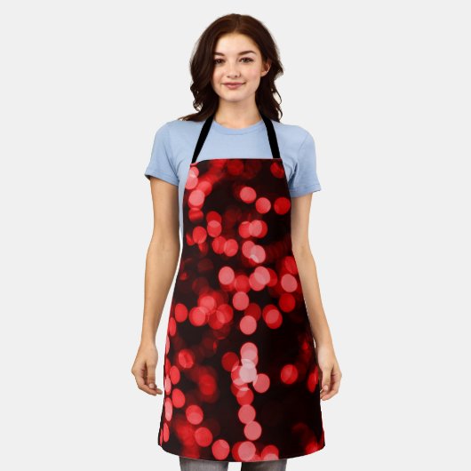 Festive Red Gglowing Lights kerst Schort (Gedragen)