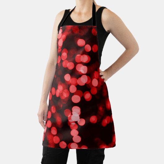 Festive Red Gglowing Lights kerst Schort (Insitu)