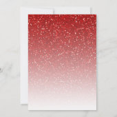 Festive Red Glitter Ombre Kerstfeest Kaart (Achterkant)