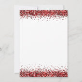 Festive Red Glitter Script Kerstparty Kaart (Achterkant)