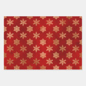 Festive Red & Gold Foil Winter Kerstpatronen Inpakpapier Vel (Voorkant 2)