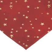 Festive Red & Gold Foil Winter Kerststerren Korte Tafelloper (Hoek)