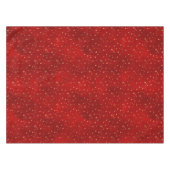 Festive Red & Gold Foil Winter Kerststerren Tafelkleed (Voorkant (Horizontaal))