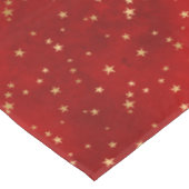 Festive Red & Gold Foil Winter Kerststerren Tafelkleed (Gekanteld)