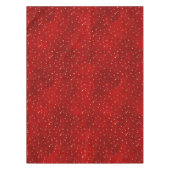Festive Red & Gold Foil Winter Kerststerren Tafelkleed (Voorkant)