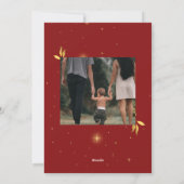 Festive Red & Gold Joyful Two-Afbeelding Kerstmis Feestdagenkaart (Achterkant)