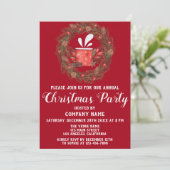 Festive Red Green Company Holiday kerstparty Kaart (Staand voorkant)