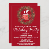 Festive Red Green Company Kerstfeestdag Kaart (Voorkant / Achterkant)