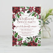 Festive Red Green Floral Ivy Corporate Kerstmis Kaart (Staand voorkant)