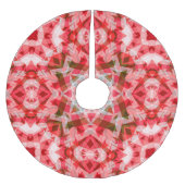 Festive Red Green Geometric Cozy Kerstster Kerstboom Rok (Voorkant)