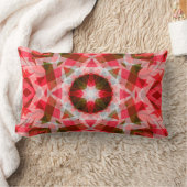 Festive Red Green Geometric Cozy Kerstster Kussen (Deken)