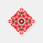Festive Red Green Geometric Cozy Kerstster Servet (Hoek)