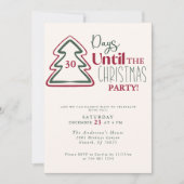Festive Red Green Gold Christmas Party Invitation Feestdagenkaart (Voorkant)
