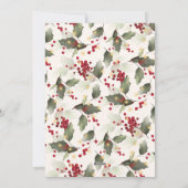 Festive Red Green Gold Christmas Party Invitation Feestdagenkaart (Achterkant)