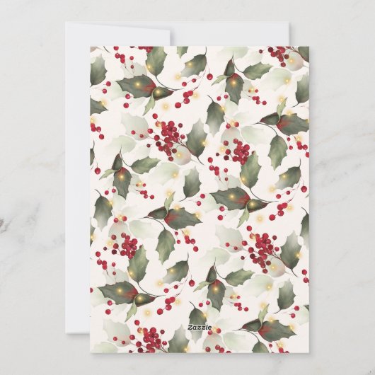 Festive Red Green Gold Christmas Party Invitation Feestdagenkaart (Achterkant)