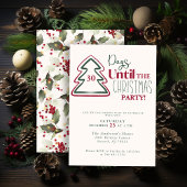 Festive Red Green Gold Christmas Party Invitation Feestdagenkaart