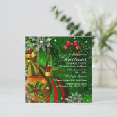 Festive Red Green Gold-kerstfeest Kaart (Staand voorkant)