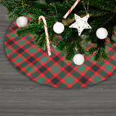 Festive Red Green-kerstpatroon Kerstboom Rok