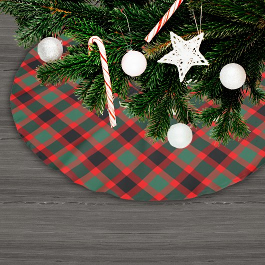 Festive Red Green-kerstpatroon Kerstboom Rok