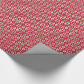 Festive Red Green Pattern Cadeaupapier (Hoek)