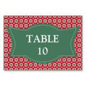 Festive Red Green Pattern kerst Kaart (Achterkant)