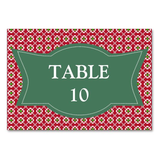 Festive Red Green Pattern kerst Kaart (Achterkant)