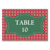 Festive Red Green Pattern kerst Kaart (Voorkant)