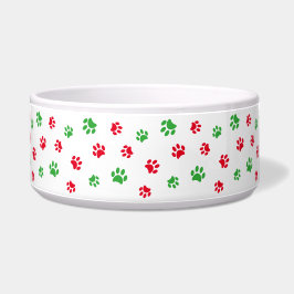 Festive Red Green Paw drukt grote kersttentjes af Voerbakje