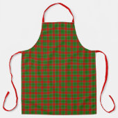 Festive red green plaid Kerstmis Schort (Voorkant)