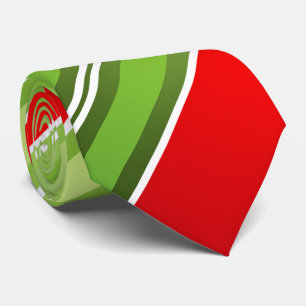 FESTIVE Red Green White-kerststrepen Stropdas