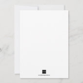 Festive red hoek scroll script elegant bruiloft kaart (Achterkant)