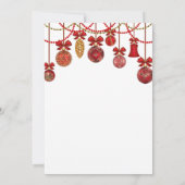 Festive Red Holiday Party Uitnodiging (Achterkant)