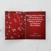 Festive Red Horse Portret Merry Kerstmis Kaart (Binnen)